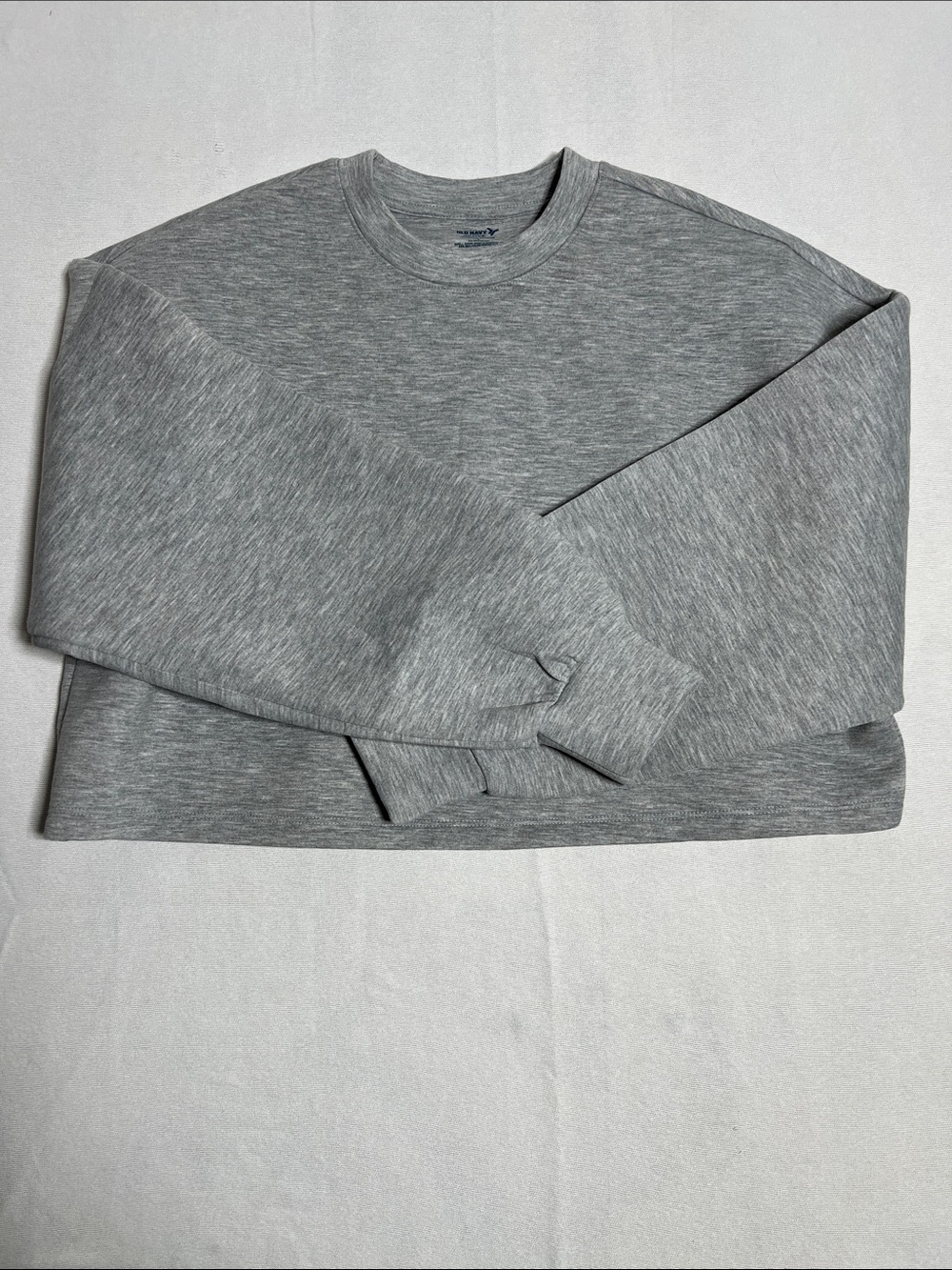 Old Navy Heather Gray women’s crop Crewneck Sweatshirt